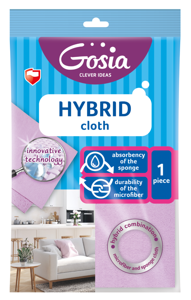 Universal hybrid cloth combination of sponge and microfiber